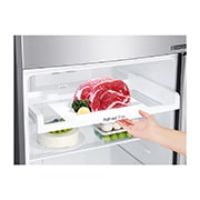 LG ثلاجة إل جي 393 لتر بمجمدة علوية لون فضي بضاغط عاكس, GN-B492SLCL, thumbnail 7