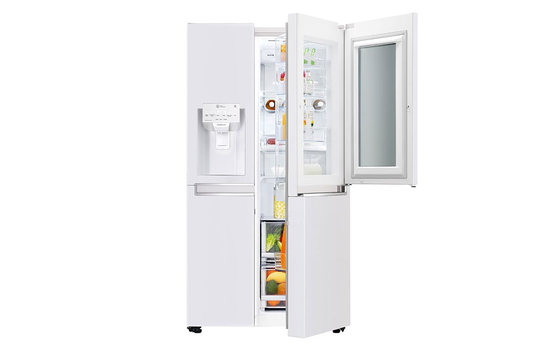 إل جى ثلاجة ذات بابين متجاورين Br Instaview Door In Door تقنية Hygiene Fresh تقنية Thinq إل جي الإمارات