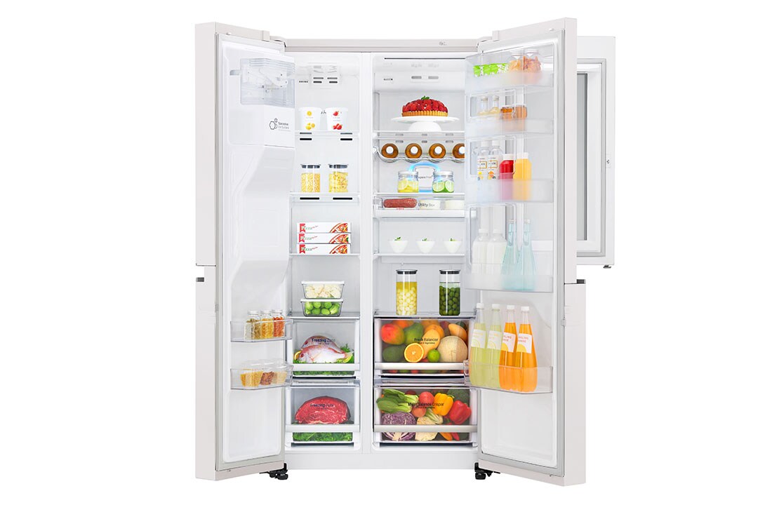 إل جى ثلاجة ذات بابين متجاورين Br Instaview Door In Door تقنية Hygiene Fresh تقنية Thinq إل جي الإمارات