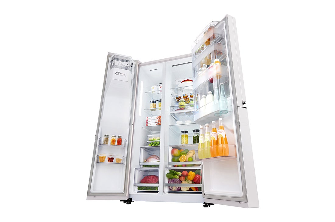 إل جى ثلاجة ذات بابين متجاورين Br Instaview Door In Door تقنية Hygiene Fresh تقنية Thinq إل جي الإمارات