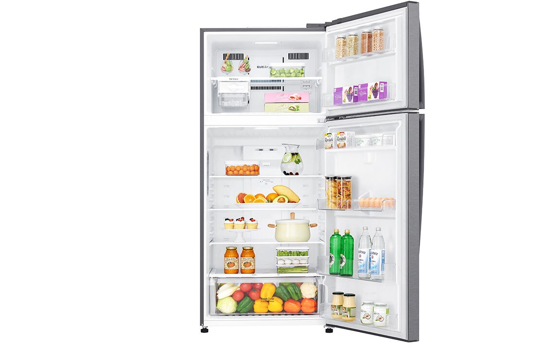 LG ثلاجة بمجمدة علوية، ضاغط طولي عاكس،لون الجرافيت الداكن ، تقنية ™Door Cooling، تدفق هواء متعدد, GN-C782HQCU, GN-C782HQCU, thumbnail 2