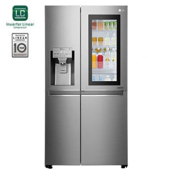 ثلاجة ذات بابين متجاورين،<br>™InstaView Door-in-Door، تقنية ™+Hygiene FRESH، تقنية ThinQ1