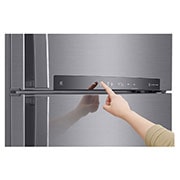 LG ثلاجة بمجمدة علوية لون بلاتيني فضي، ضاغط بعاكس ذكي, GR-H842HLHL, GR-H842HLHL, thumbnail 3