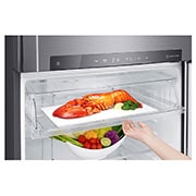 LG ثلاجة بمجمدة علوية لون بلاتيني فضي، ضاغط بعاكس ذكي, GR-H842HLHL, GR-H842HLHL, thumbnail 5