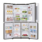 LG ثلاجة سمارت للبيع، ثلاجة إل جي إنستافيو، ثلاجة باب زجاج، ثلاجة بأربعة أبواب، فولاذ مقاوم للصدأ باللون الأسود، ™+Hygiene FRESH، تقنية GR-X39FMKHL، ™ThinQ, GR-X39FMKHL, GR-X39FMKHL, thumbnail 3