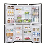 LG ثلاجة سمارت للبيع، ثلاجة إل جي إنستافيو، ثلاجة باب زجاج، ثلاجة بأربعة أبواب، فولاذ مقاوم للصدأ باللون الأسود، ™+Hygiene FRESH، تقنية GR-X39FMKHL، ™ThinQ, GR-X39FMKHL, GR-X39FMKHL, thumbnail 4