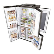 LG ثلاجة سمارت للبيع، ثلاجة إل جي إنستافيو، ثلاجة باب زجاج، ثلاجة بأربعة أبواب، فولاذ مقاوم للصدأ باللون الأسود، ™+Hygiene FRESH، تقنية GR-X39FMKHL، ™ThinQ, GR-X39FMKHL, GR-X39FMKHL, thumbnail 13