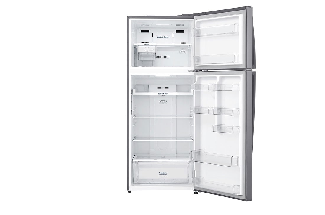 LG ثلاجة بمجمدة علوية، لون فضي بلاتيني، ضاغط عاكس ذكي، تقنية تبريد الباب™، تدفق هواء متعدد, GR-C639HLCL, GR-C639HLCL, thumbnail 3