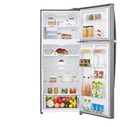 LG ثلاجة بمجمدة علوية، لون فضي بلاتيني، ضاغط عاكس ذكي، تقنية تبريد الباب™، تدفق هواء متعدد, GR-C639HLCL, GR-C639HLCL, thumbnail 2