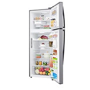 LG ثلاجة بمجمدة علوية، لون فضي بلاتيني، ضاغط عاكس ذكي، تقنية تبريد الباب™، تدفق هواء متعدد, GR-C639HLCL, GR-C639HLCL, thumbnail 4