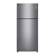 LG ثلاجة بمجمدة علوية  فضي بلاتيني، ضاغط بعاكس ذكي, front view, GN-C782HLCL, thumbnail 1