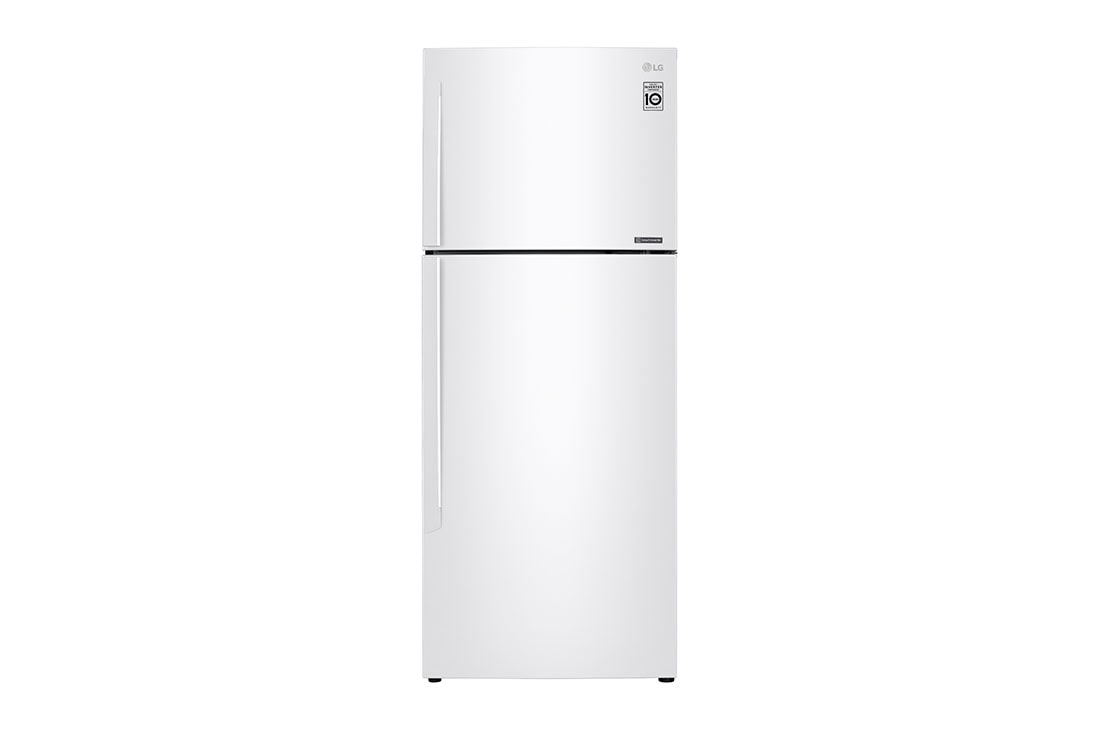 LG ثلاجة بمجمدة علوية  سعة 438 لتر لون فضي بلاتيني, Front inverter, GR-C629HQCL