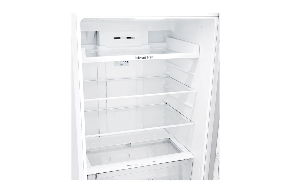 LG ثلاجة بمجمدة علوية  سعة 438 لتر لون فضي بلاتيني, Inside Fridge Detail and Using Cut inverter, GR-C629HQCL, thumbnail 5