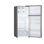 LG ثلاجة إل جي بمبرد علوي لون فضي وعاكس ذكي سعة 375 لتر, مظهر مفتوح يوضح الجزء العلوي , GN-B482PQMB, thumbnail 11