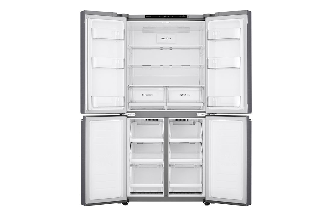 LG ثلاجة إل جي أربعة أبواب 530 لتر مع ضاغط عاكس ذكي, Front Open View, GR-B29FTLVB, thumbnail 2
