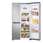 LG ثلاجة إل جي ببابين مع تقنية LG LinearCooling™, المقبض, GR-B267KLJW, thumbnail 4