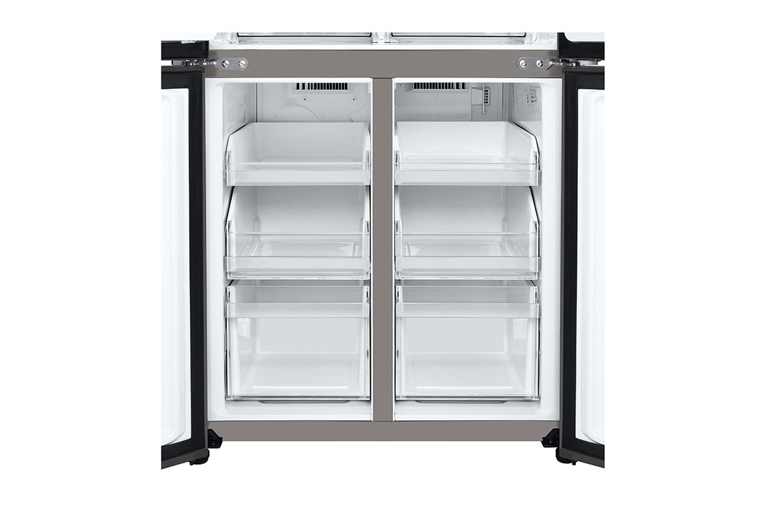 LG ثلاجة إل جي بباب فرنسي، لون فضي رئيسي, compartment view, GR-B29FFLZB, thumbnail 7