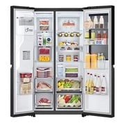 LG ثلاجة InstaView باب بجانب باب مع تقنية التبريد الطولي, فتح الواجهة لتخزين الطعام, GR-G267CQEW, thumbnail 3