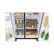 LG ثلاجة بابين لون أسود باب زجاجي، ضاغط عاكس ذكي، +DoorCooling, Bottom-Section-Image, GR-B267DBM3, thumbnail 5