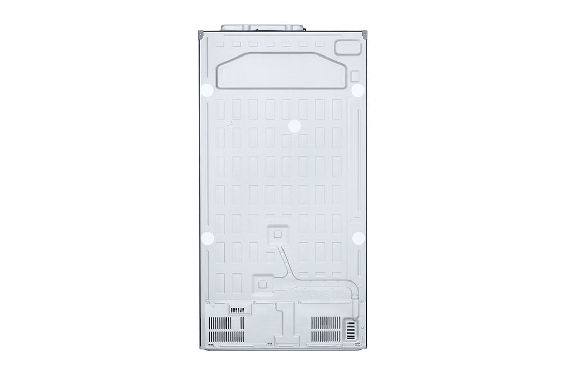 LG ثلاجة بابين لون أسود باب زجاجي، ضاغط عاكس ذكي، +DoorCooling,  Rear View, GR-B267DBM3, thumbnail 17