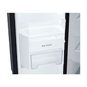 LG ثلاجة بابين لون أسود باب زجاجي، ضاغط عاكس ذكي، +DoorCooling, Freezer Detail, GR-B267DBM3, thumbnail 6