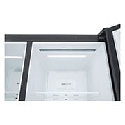 LG ثلاجة بابين لون أسود باب زجاجي، ضاغط عاكس ذكي، +DoorCooling, Detail-View, GR-B267DBM3, thumbnail 8