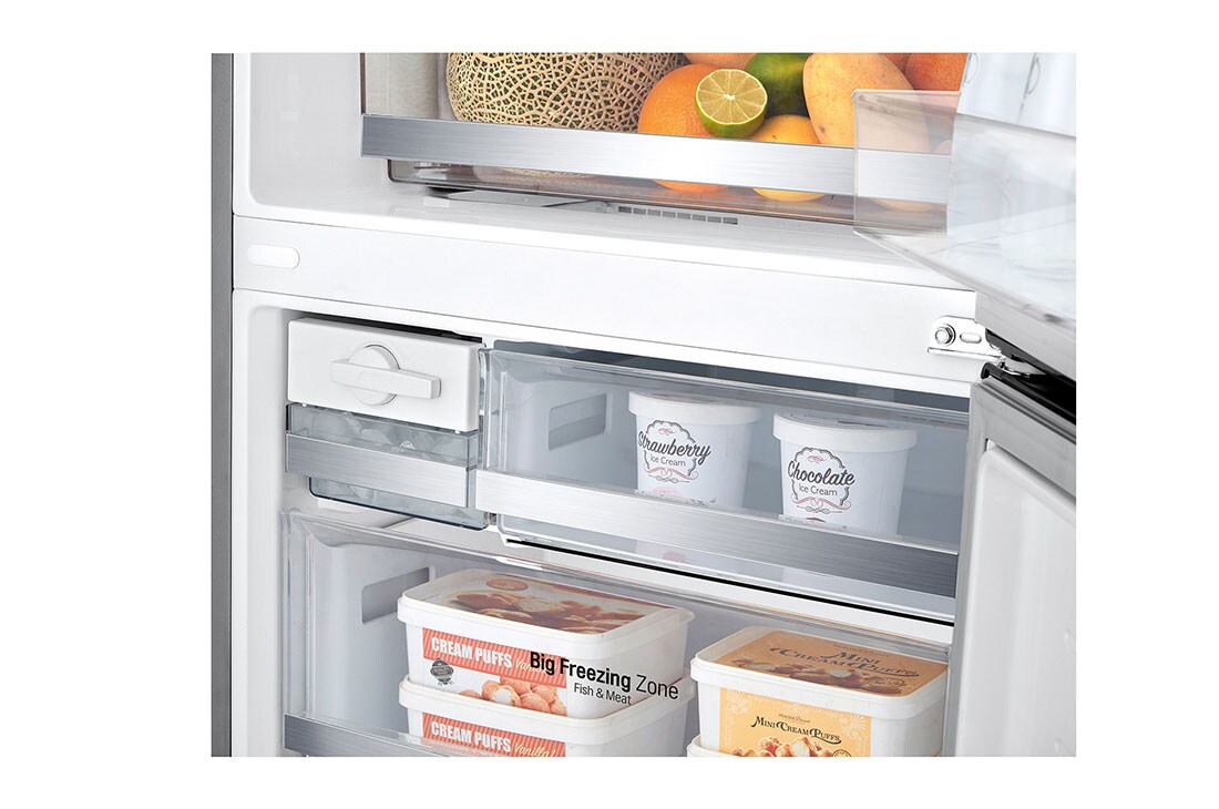 LG ثلاجة إل جي بمجمد سفلي سعة 500 لتر لون فضي بلاتيني, storage panel view, GR-F589BLCM, thumbnail 10