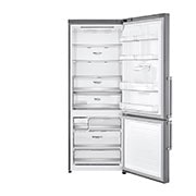 LG ثلاجة إل جي بمجمد سفلي سعة 500 لتر لون فضي بلاتيني, door open view, GR-F589BLCM, thumbnail 3