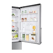 LG ثلاجة إل جي بمجمد سفلي سعة 500 لتر لون فضي بلاتيني, freezer door storge view, GR-F589BLCM, thumbnail 8