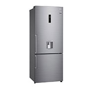 LG ثلاجة إل جي بمجمد سفلي سعة 500 لتر لون فضي بلاتيني, right side view, GR-F589BLCM, thumbnail 11