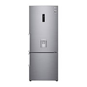 LG ثلاجة إل جي بمجمد سفلي سعة 500 لتر لون فضي بلاتيني, front view, GR-F589BLCM, thumbnail 1