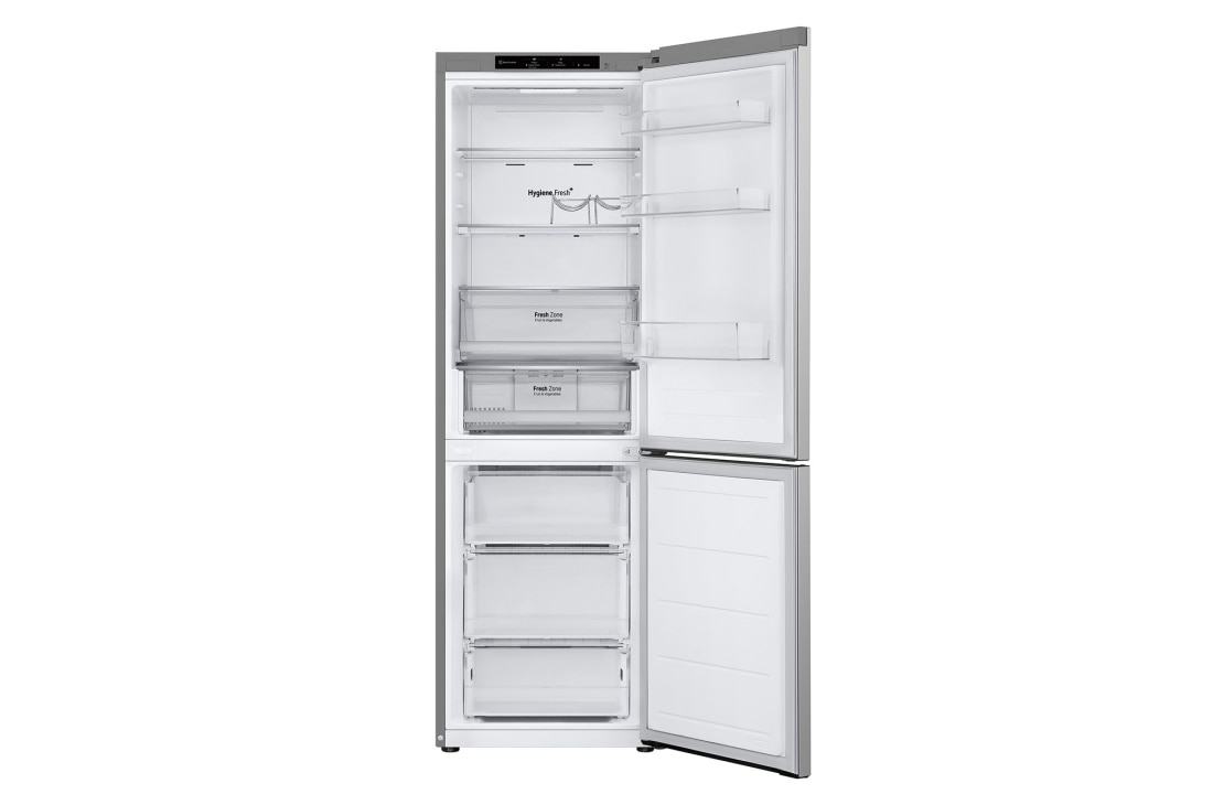 LG ثلاجة إل جي بمجمد سفلي سعة 344 لتر، لون فضي رئيسي، بتصميم مميز ونضارة تدوم طويلاً مع NatureFRESH™, GR-B479FMNW, thumbnail 2