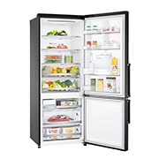 LG ثلاجة إل جي بمجمد سفلي سعة 500 لتر، لون أسود مطفي، بميزة تدفق الهواء المتعدد و ™Moist Balance Crisper, storage panel view, GR-F589BQCM, thumbnail 10