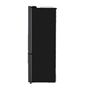 LG ثلاجة إل جي بمجمد سفلي سعة 500 لتر، لون أسود مطفي، بميزة تدفق الهواء المتعدد و ™Moist Balance Crisper, side view, GR-F589BQCM, thumbnail 14