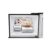 LG ثلاجة إل جي بمجمد علوي سعة 375 لتر لون اسود مع ™LinearCooling وضاغط ™Smart Inverter, الجزء السفلي من الثلاجة مفتوح, GR-B652PGFK, thumbnail 7