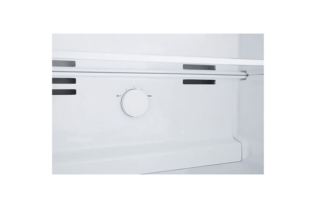 LG ثلاجة إل جي بمجمد علوي سعة 375 لتر لون اسود مع ™LinearCooling وضاغط ™Smart Inverter, عرض تفصيلي لمفتاح التحكم الدوار الخاص بدرجة الحرارة, GR-B452PGFK, thumbnail 5