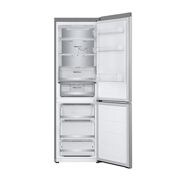 LG ثلاجة NatureFRESH™ بسعة 344 لترًا مع تقنيات LinearCooling™ وDoorCooling+™ وضاغط Smart Inverter™ وتقنية Metal Fresh™ باللون الفضي الأنيق, front open with nothing, GR-B459FMFW, thumbnail 2