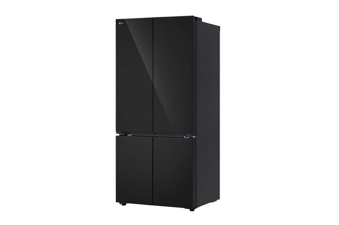 LG ثلاجة 619 لتر متعددة الأبواب بتصميم أنيق من الزجاج الأسود, صورة جانبية للجانب الأيمن, GR-B30FFGPB, thumbnail 13