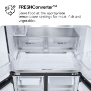 LG ثلاجة 619 لتر متعددة الأبواب بتصميم أنيق من الزجاج الأسود, صورة لخاصية Fresh Converter, GR-B30FFGPB, thumbnail 5