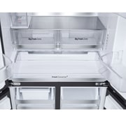 LG ثلاجة 619 لتر متعددة الأبواب بتصميم أنيق من الزجاج الأسود, صورة تفصيلية للأدراج الداخلية, GR-B30FFGPB, thumbnail 9