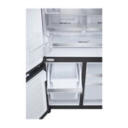 LG ثلاجة 619 لتر متعددة الأبواب بتصميم أنيق من الزجاج الأسود, صورة تفصيلية لدرج الثلج القابل للسحب, GR-B30FFGPB, thumbnail 10