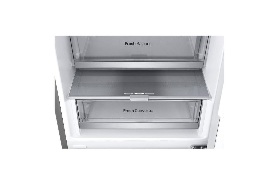 LG ثلاجة ™NatureFRESH بسعة 387 لترًا مع تقنية ™LinearCooling و™+DoorCooling وضاغط ™Smart Inverter وتقنية ™Metal Fresh باللون الفضي الأنيق, Drawer , GR-B509FMFW, thumbnail 5