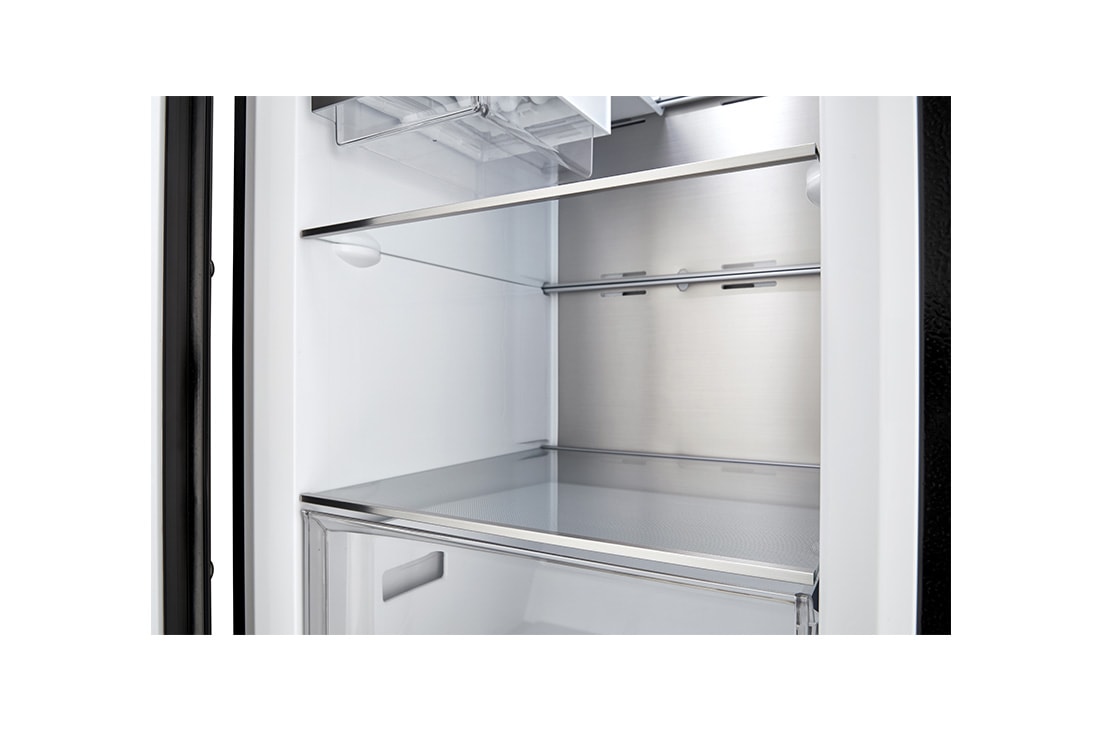 LG ثلاجة LINEARCooling™ بسعة 386 لترًا، بتصميم من الفولاذ المقاوم للصدأ, MetallicDecoraion, LOB454FGQM, thumbnail 8