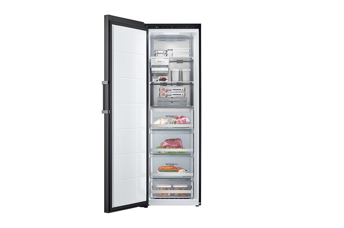 LG ثلاجة LINEARCooling™ بسعة 386 لترًا، بتصميم من الفولاذ المقاوم للصدأ, FrontOpen_Food, LOB454FGQM, thumbnail 9