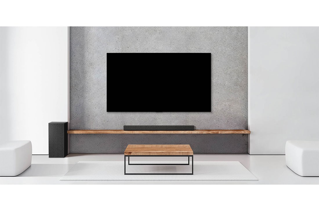 LG مكبر الصوت LG Soundbar SP7, يوجد مضخم صوت ومكبر صوت وتلفزيون في غرفة المعيشة البيضاء, SP7, thumbnail 4