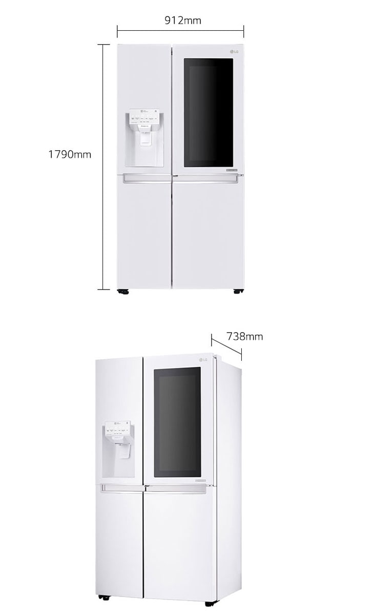 إل جى ثلاجة ذات بابين متجاورين Br Instaview Door In Door تقنية Hygiene Fresh تقنية Thinq إل جي الإمارات