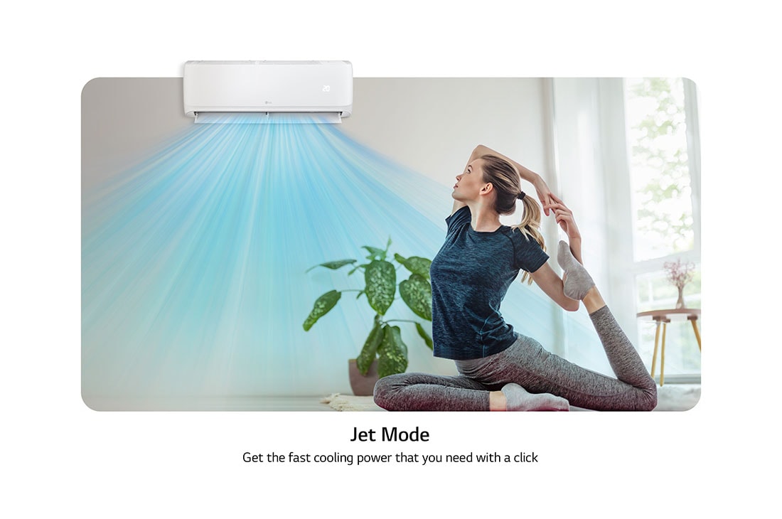 LG مكيف سبليت سعة 2.5 طن، عاكس مزدوج وتبريد نفاث, وضع النفاث, T30ZCA, thumbnail 8