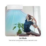 LG مكيف سبليت سعة 2.5 طن، عاكس مزدوج وتبريد نفاث, وضع النفاث, T30ZCA, thumbnail 8