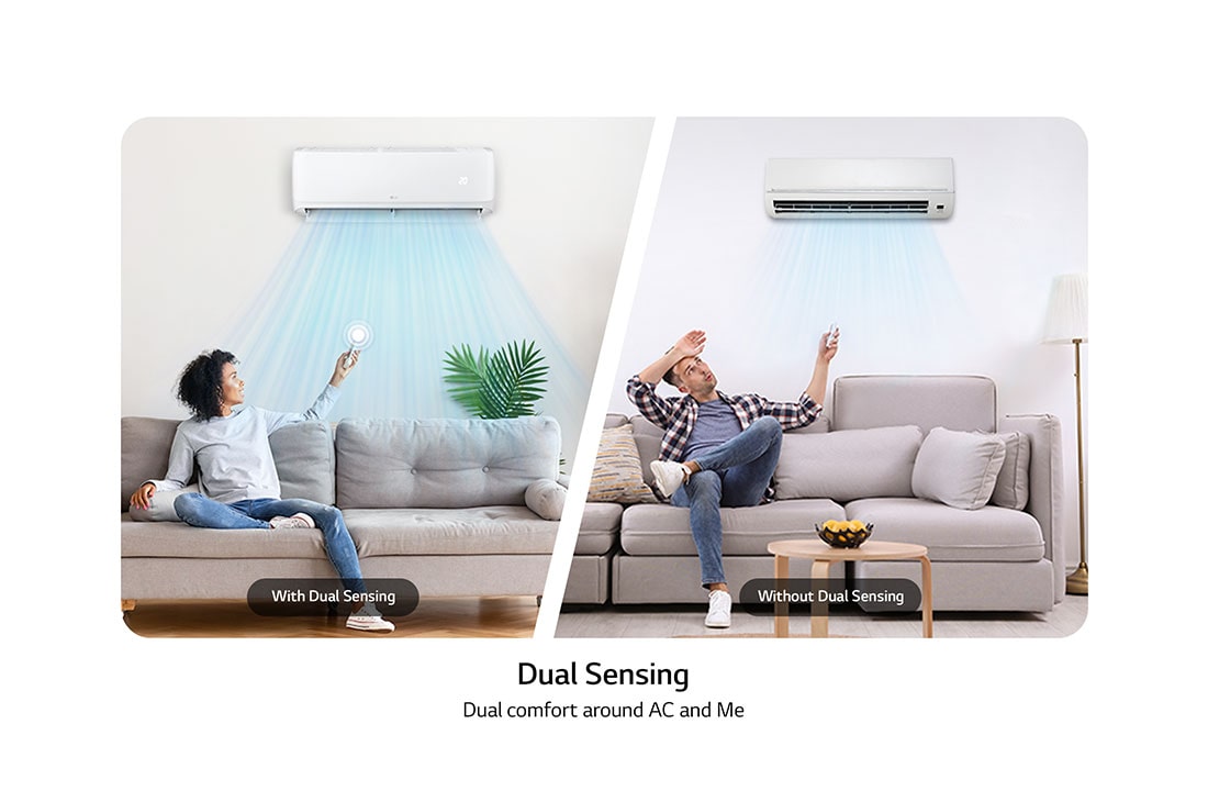 LG مكيف سبليت سعة 1.5 طن، عاكس مزدوج وتبريد نفاث, الاستشعار المزدوج, T18ZCA, thumbnail 10