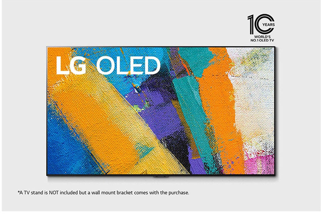 LG تلفزيون إل جي 77 بوصة أو إي إل دي  OLED   من سلسلة GX،  تصميم شاشة سينمائي 4K، شاشة سينمائية ذات نطاق ديناميكي ذكي HDR WebOS وبتقنية ThinQ Al الذكية وتعتيم البكسيل, OLED77GXPVA